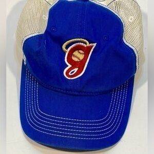 BLUE AND WHITE HAT CAP